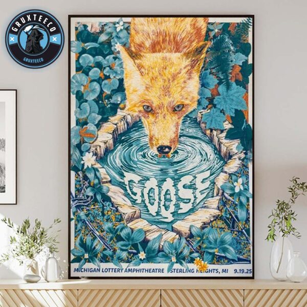 Goose Live Show Music At Michigan Lottery Amphitheatre In Sterling Heights MI On September 19 2025 Home Decor Poster Canvas