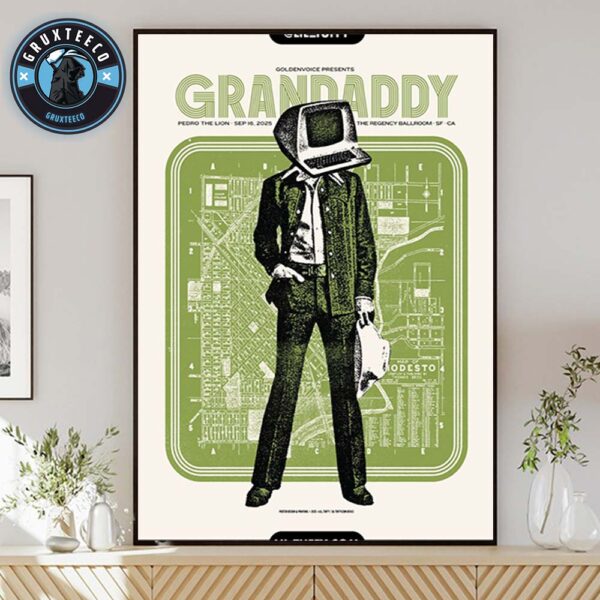 Grandaddy With Pedro the Lion At The Regency BallRoom In SF CA On September 16 2025 Home Decor Poster Canvas
