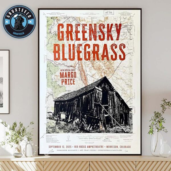 Greensky Bluegrass With Special Guest Margo Price At Red Rocks Amphitheatre In Morrison Colorado On September 13 2025 Home Decor Poster Canvas