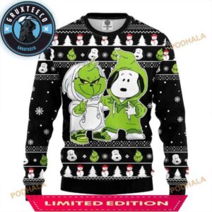 Grinch And Snoopy Friends Ugly Christmas Sweater For Men And Women