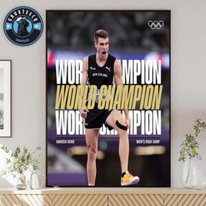 Hamish Kerr Is World High Jump Champion At The Olympics 2025 Home Decor Poster Canvas