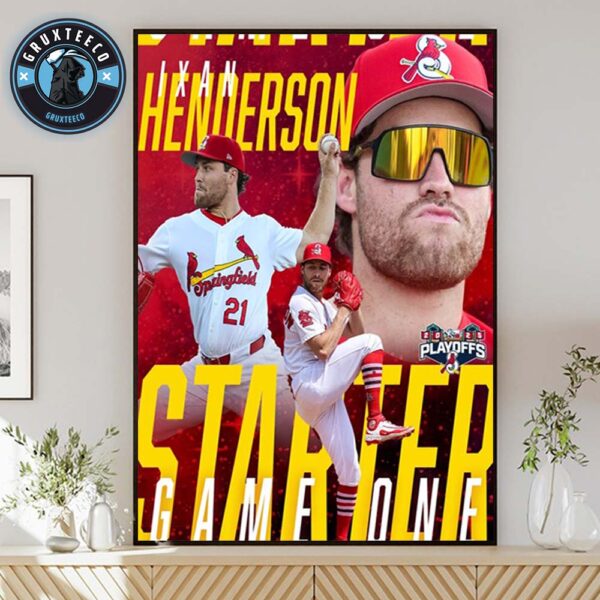 Ixan Henderson Of Springfield Cardinals For MLB Playoffs At Hammons Field In Springfield Missouri On September 19 2025 Home Decor Poster Canvas