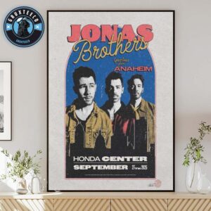 Jonas Brothers At Honda Center In Anaheim CA On September 27 2025 Home Decor Poster Canvas