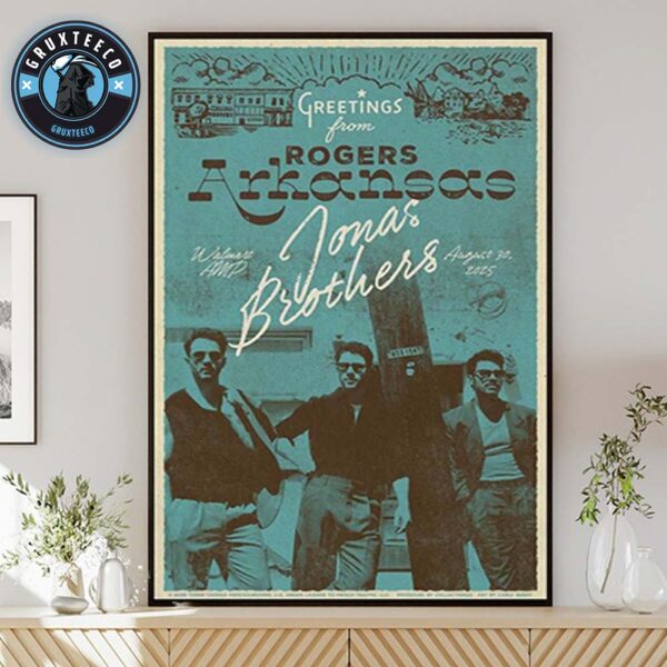 Jonas Brothers Live Show Music At Walmart AMP In Rogers Arkansas On August 30 2025 Home Decor Poster Canvas