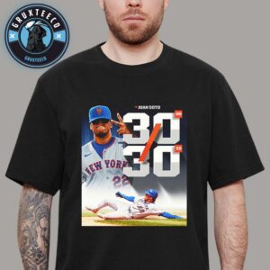 Juan Soto Completes Legendary 30HR 30SB Season In MLB 2025 Unisex T-Shirt