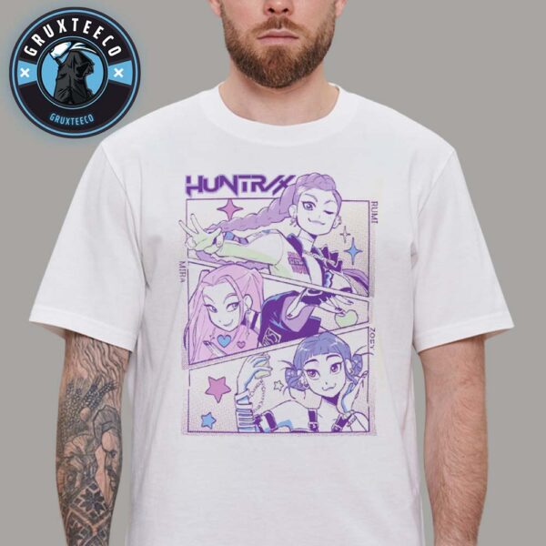 KPop Demon Hunters Huntrix Oversized Faded T-Shirt
