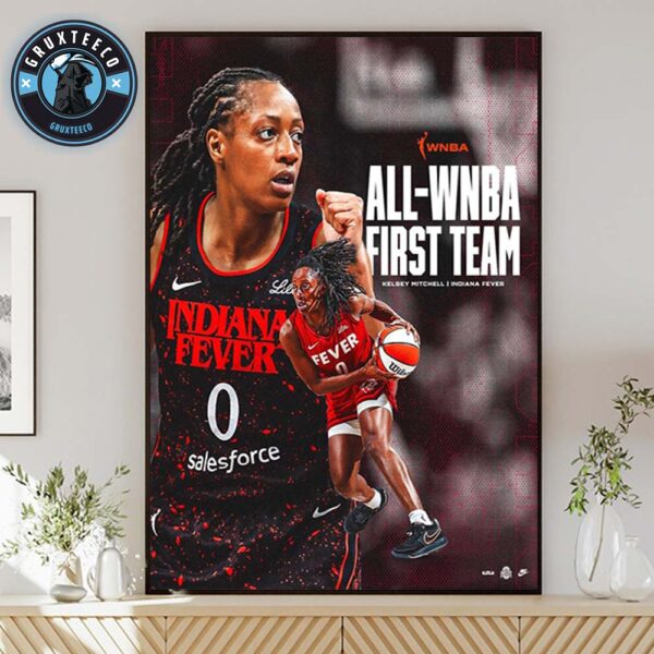 Kelsey Mitchell Of Indiana Fever For All-WNBA First Team On September 2025 Home Decor Poster Canvas