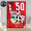 Kyle Schwarber Soars With 50th Home Run MLB 2025 Home Decor Poster Canvas