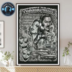 Linkin Park From Zero World Tour At Golden 1 Center In Sacramento CA On September 17 2025 Home Decor Poster Canvas