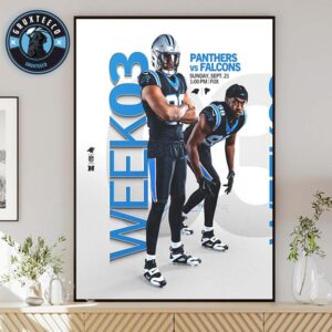 Matchup Caronina Panthers VS Atlanta Falcons For NFL Week 3 On September 21 2025 Home Decor Poster Canvas
