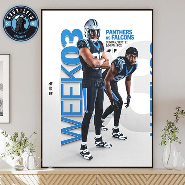 Matchup Caronina Panthers VS Atlanta Falcons For NFL Week 3 On September 21 2025 Home Decor Poster Canvas