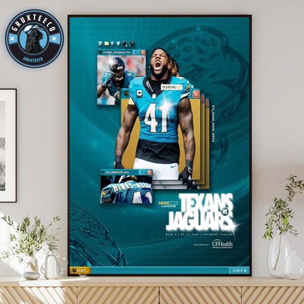 Matchup Jacksonville Jaguars VS Houston Texans For NFL Week 3 On September 21 2025 Home Decor Poster Canvas
