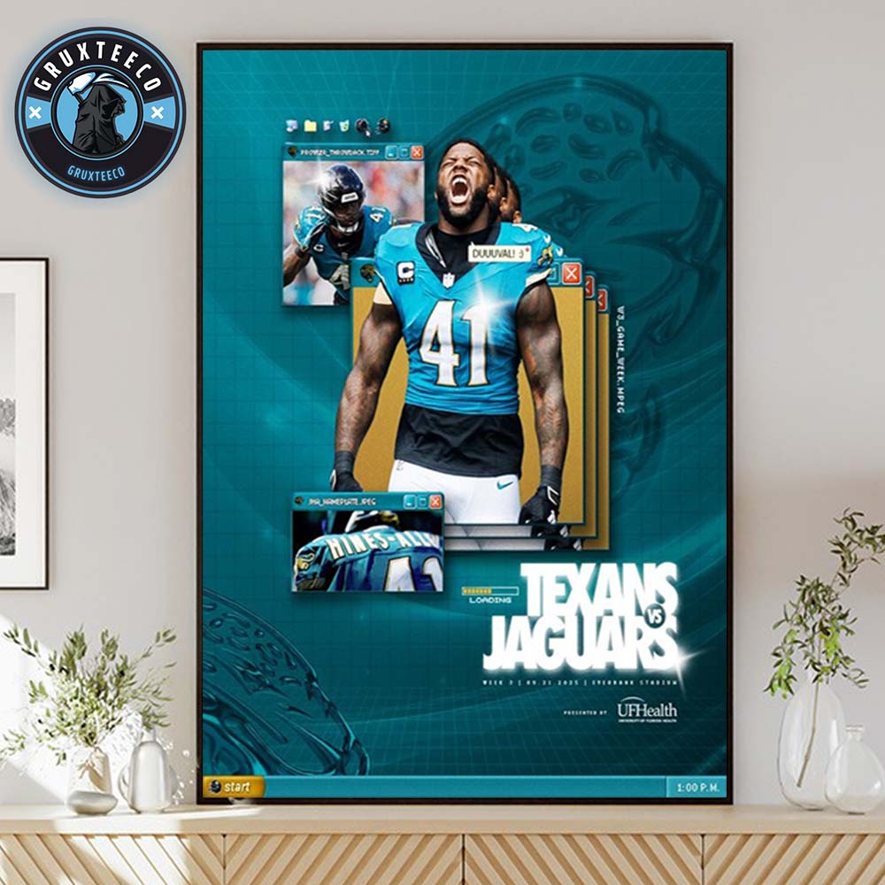 Matchup Jacksonville Jaguars VS Houston Texans For NFL Week 3 On September 21 2025 Home Decor Poster Canvas