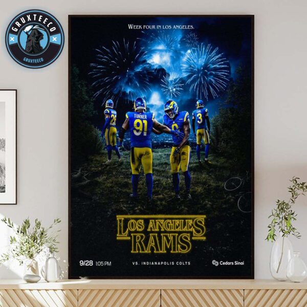 Matchup Los Angeles Rams Vs Indianapolis Colts For NFL Week 4 In Los Angles At September 28 2025 Home Decor Poster Canvas