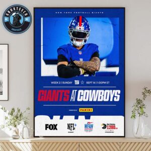 Matchup New York Giants VS Dallas Cowboys For NFL Regular Season In Arlington Texas On September 14 2025 Home Decor Poster Canvas