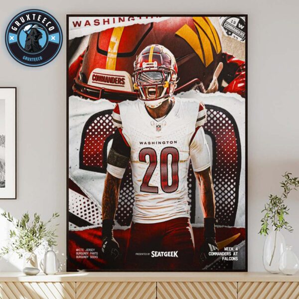 Matchup Washington Commanders At Atlanta Falcons For NFL Week 4 On September 2025 Home Decor Poster Canvas