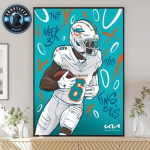 NFL Matchup Miami Dolphins Vs Buffalo Bills For TNF Week 3 On September 18 2025 Home Decor Poster Canvas
