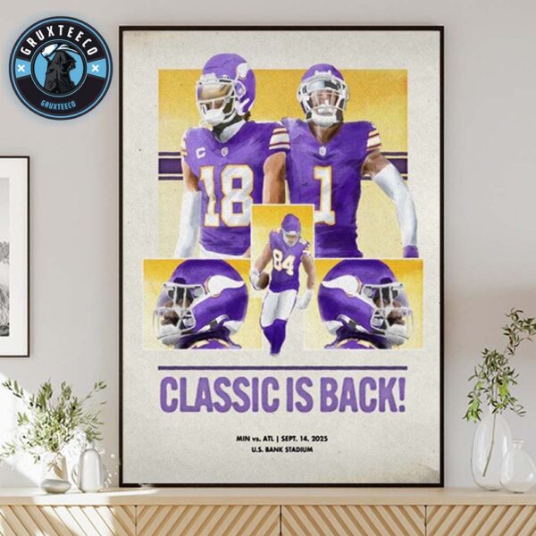 NFL Matchup Minnesota Vikings vs Atlanta Falcons At Bank Stadium In Minneapolis Minnesota On september 14 2025 Home Decor Poster Canvas