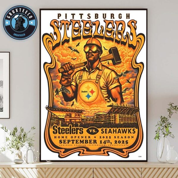 NFL Matchup Pittsburgh Steelers VS Seattle Seahawks For Home Opener Season On September 14 2025 Home Decor Poster Canvas