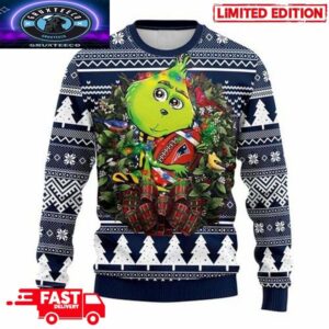 NFL New England Patriots Grinch Hug 3D Christmas 2025 Ugly Sweater
