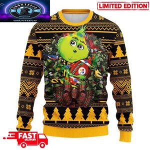 NFL Pittsburgh Steelers Grinch Hug 2025 Xmas Gift Ugly Sweater