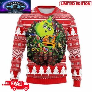 NHL Chicago Blackhawks Grinch Hug 3D Christmas Ugly Sweater For Men And Women