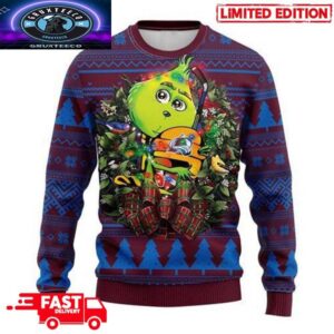 NHL Colorado Avalanche Grinch Hug 3D Christmas 2025 Xmas Ugly Sweater For Men And Women