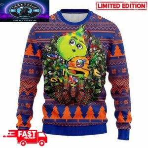 NHL New York Islanders Grinch Hug 3D Christmas Gift For Fans Ugly Sweater For Men And Women
