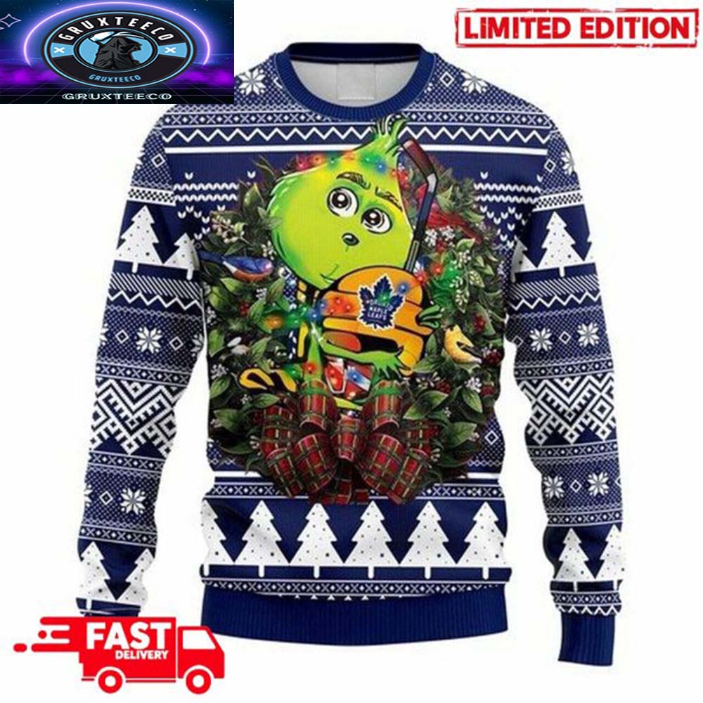 NHL Toronto Maple Leafs Grinch 3D Best Gift For Fans Holiday Ugly Sweater