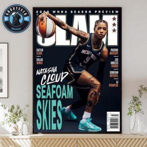 Natasha Cloud Seafoam Skies For Slam 256 Magazine On September 2025 WNBA Home Decor Poster Canvas