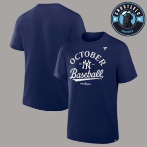 New York Yankees Fanatics Navy MLB Postseason 2025 Unisex T-Shirt
