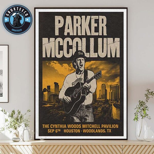 Parker McCollum Live Show Music At The Cynthia Woods Mitchell Pavilion InThe Woodlands TX On September 06 2025 Home Decor Poster Canvas