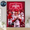 Philadelphia Phillies Back To Back Are MLB Champions For Second Consecutive Year On September 14 2025 Home Decor Poster Canvas