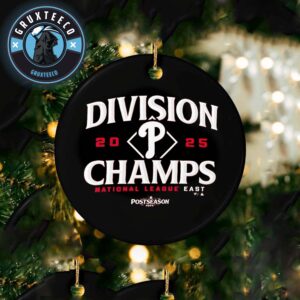 Philadelphia Phillies Wins Champions For NL East Division back To Back 2025 Ornament Christmas 2025 MLB Holiday