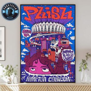 Phish At Hamton Coliseum In Hamton VA On September 19 To 21 2025 Home Decor Poster Canvas
