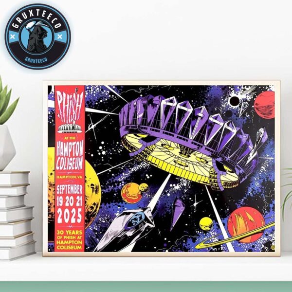 Phish Live Concert At Hamton Coliseum In Hamton VA On September 19 To 21 2025 Home Decor Poster Canvas