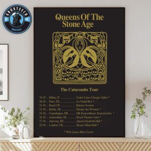 Queens Of The Stone Age For The Catacombs Tour On Octorber 2025 Home Decor Poster Canvas