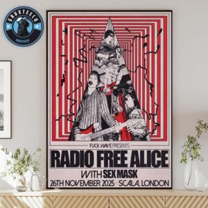 Radio Free Alice With Sex Mask At Scaka In London UK On November 26 2025 Home Decor Poster Canvas