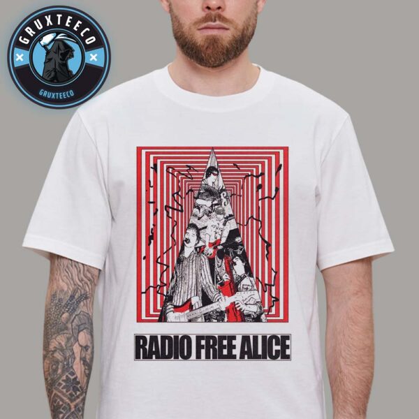 Radio Free Alice With Sex Mask At Scaka In London UK On November 26 2025 Unisex T-Shirt
