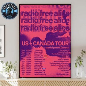 Radio Free Alice With Special Guest Zastava For US And Canada Tour Sechdule On September And Octorber 2025 Home Decor Poster Canvas