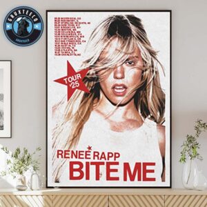 Renee Rapp For Bite Me Tour Sechdule 2025 Home Decor Poster Canvas