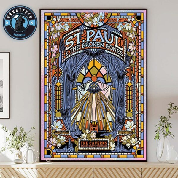 ST Paul And The Broken Bones With Special Guest Lamont Landers At The Caverns Grundy Country In Tennessee On September 21 2025  Home Decor Poster Canvas
