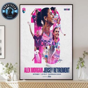 San Diego Wave FC Alex Morgan Jersey Retirement At Snapdragon Stadium In San Diego CA On September 7 2025 Home Decor Poster Canvas