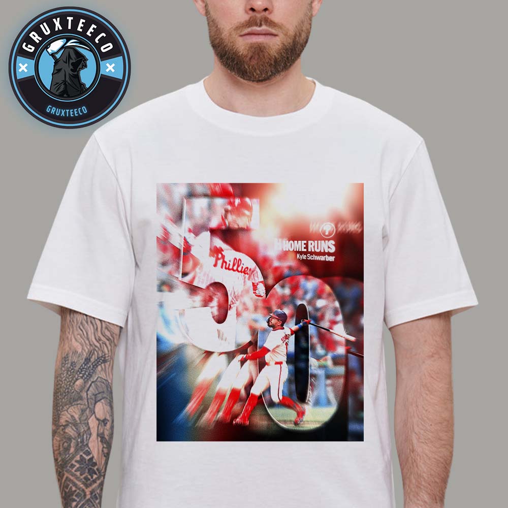 Kyle Schwarber Soars With 50th Home Run MLB 2025 Unisex T-Shirt