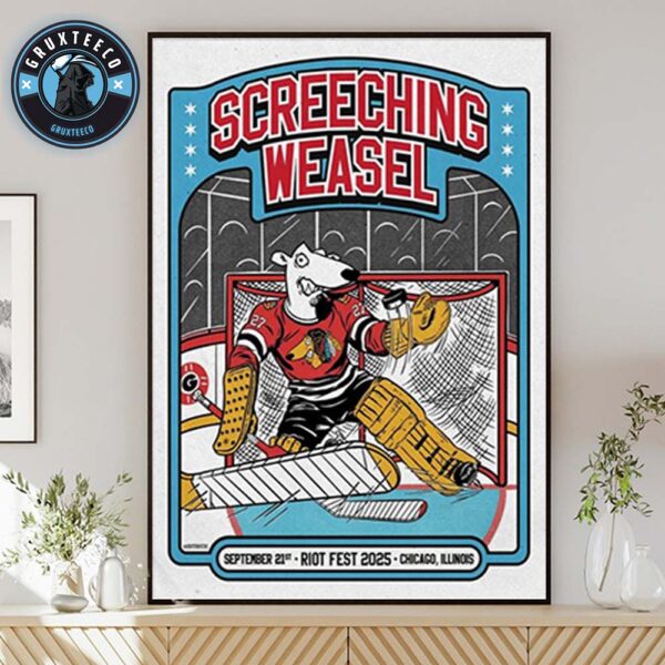 Screeching Weasel At Riot Fest In Chicago illnois On September 21 2025 Home Decor Poster Canvas
