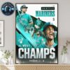 Seattle Mariners Winner For AL West Division Champions MLB 2025 Home Decor Poster Canvas