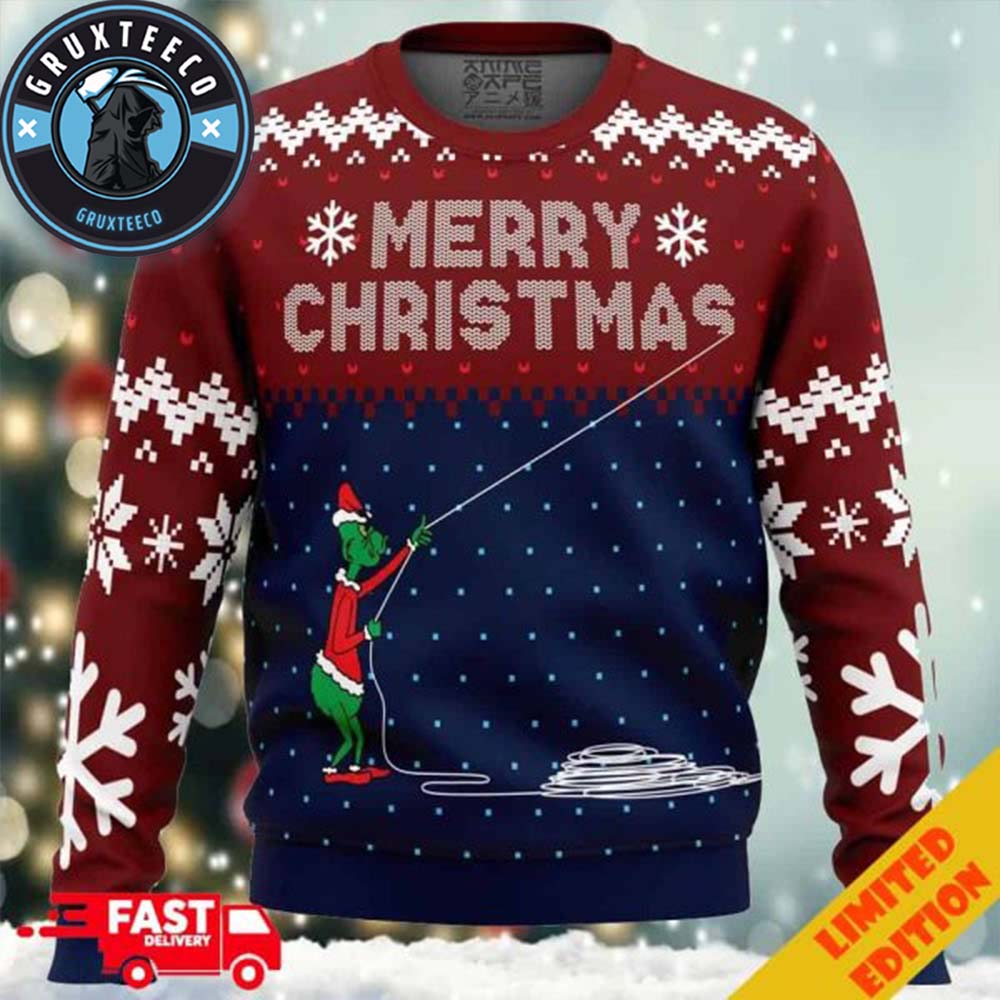 Stealing Christmas Dr Seuss Grinch Ugly Christmas Sweater Anime Ape 2025 For Men And Women