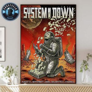 System Of A Down Live Show Music At Soldier Field In Chicago IL On August 31 And September 01 2025 Home Decor Poster Canvas