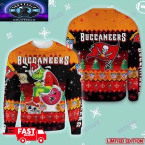 Tampa Bay Buccaneers Grinch Toilet 3D NFL 2025 Xmas Gift For Fans Ugly Christmas Sweater