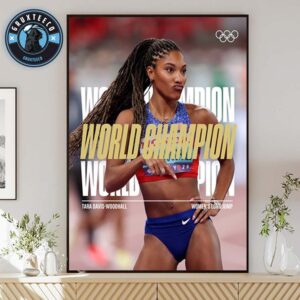 Tara Davis Woodhall Is the Women Long Jump World Champion At The Olympics 2025 Home Decor Poster Canvas